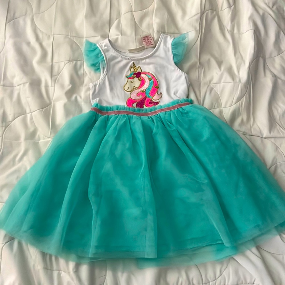 Unicorn dress girls size 5
